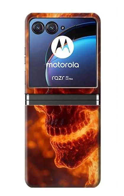 S4062 Fire Skull Case For Motorola Razr 40 Ultra