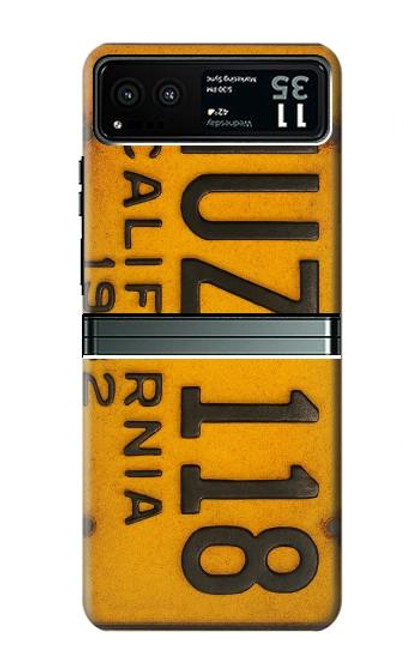 S4060 Vintage California Car License Plate Case For Motorola Razr 40