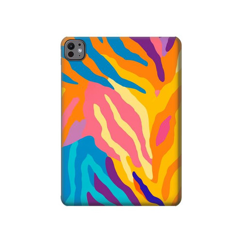 S4037 Colorful Zebra Pattern Hard Case For iPad Air (2020, 2022), Air 11 (2024,2025,2026), Pro 11 (2022)