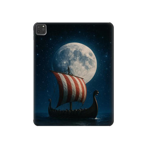 S4040 Viking War Ship Hard Case For iPad Pro 11 (2021,2020,2018, 3rd, 2nd, 1st)