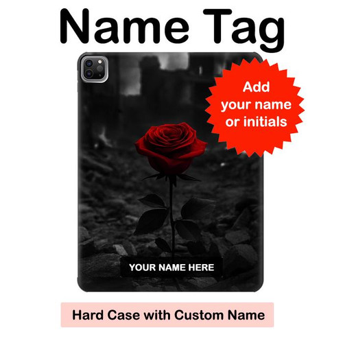 S4048 Red Rose Ruins Hard Case For iPad Pro 12.9 (2022, 2021, 2020, 2018), iPad Air 13 (2025, 2024)
