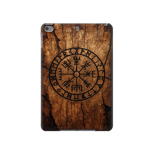 S4036 Viking Vegvisir Compass Wood Hard Case For iPad mini 4, iPad mini 5, iPad mini 5 (2019)