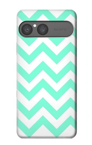 S1723 Mint Chevron Zigzag Case For Sony Xperia 10 VII, 10 VIII
