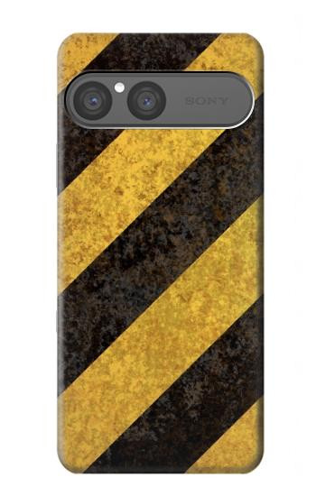 S2231 Yellow and Black Line Hazard Striped Case For Sony Xperia 10 VII