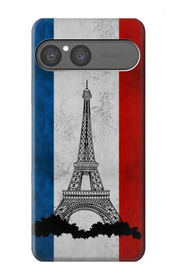 S2859 Vintage France Flag Eiffel Tower Case For Sony Xperia 10 VII