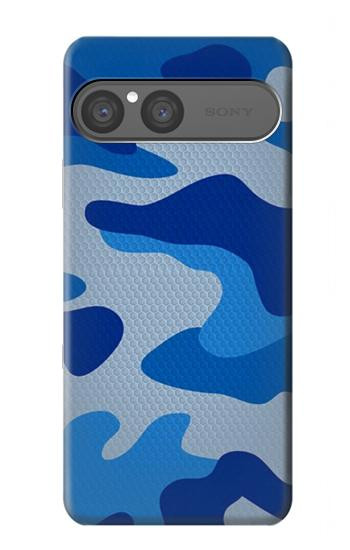 S2958 Army Blue Camo Camouflage Case For Sony Xperia 10 VII, 10 VIII