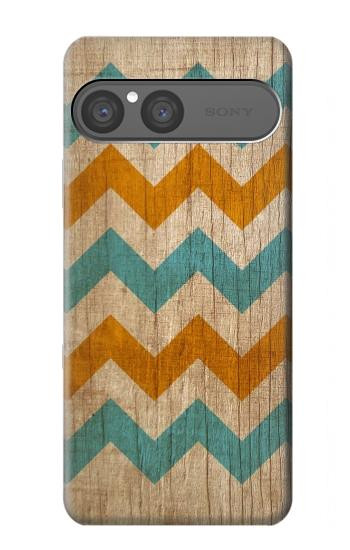 S3033 Vintage Wood Chevron Graphic Printed Case For Sony Xperia 10 VII, 10 VIII