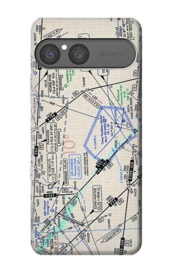 S3882 Flying Enroute Chart Case For Sony Xperia 10 VII, 10 VIII