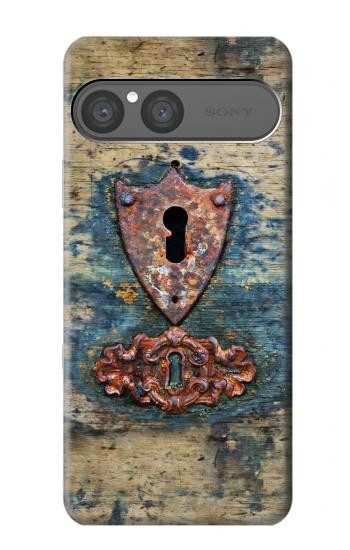 S3955 Vintage Keyhole Weather Door Case For Sony Xperia 10 VII, 10 VIII