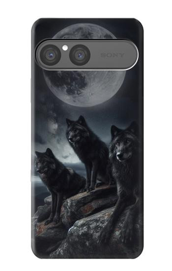 S3970 Black Wolf Full Moon Case For Sony Xperia 10 VII
