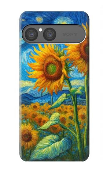 S4019 Sunflower Van Gogh Style Case For Sony Xperia 10 VII, 10 VIII