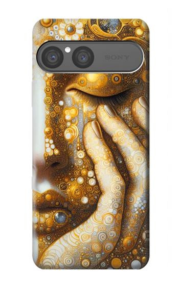 S4026 Women Crying Golden Tear Case For Sony Xperia 10 VII, 10 VIII