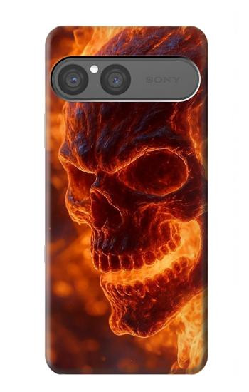 S4062 Fire Skull Case For Sony Xperia 10 VII, 10 VIII
