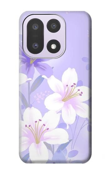 S2361 Purple White Flowers Case For OnePlus 15
