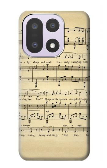 S2504 Vintage Music Sheet Case For OnePlus 15