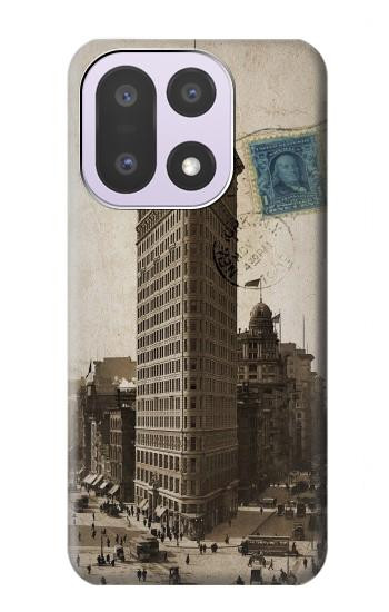S2832 New York 1903 Flatiron Building Postcard Case For OnePlus 15