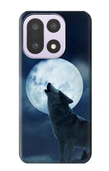 S3693 Grim White Wolf Full Moon Case For OnePlus 15