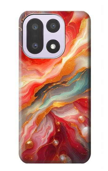 S4012 Red Marble Gold Veins Case For OnePlus 15