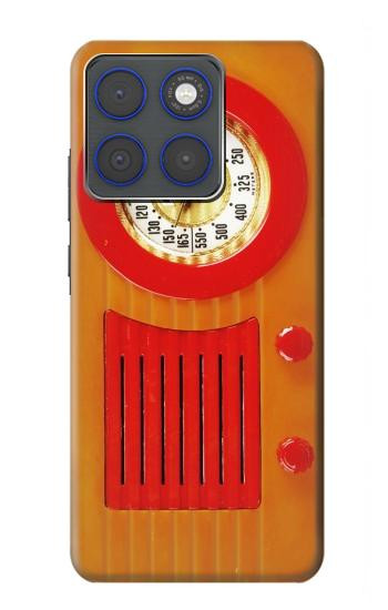 S2780 Vintage Orange Bakelite Radio Case For Motorola Edge 70
