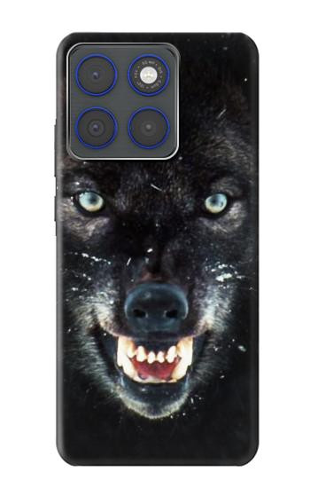 S2823 Black Wolf Blue Eyes Face Case For Motorola Edge 70