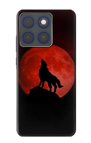 S2955 Wolf Howling Red Moon Case For Motorola Edge 70