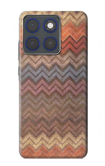 S3752 Zigzag Fabric Pattern Graphic Printed Case For Motorola Edge 70