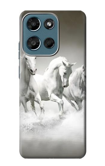 S0933 White Horses Case For Motorola Moto G (2026), G Play (2026)