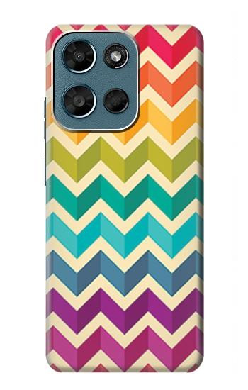 S2362 Rainbow Colorful Shavron Zig Zag Pattern Case For Motorola Moto G (2026), G Play (2026)