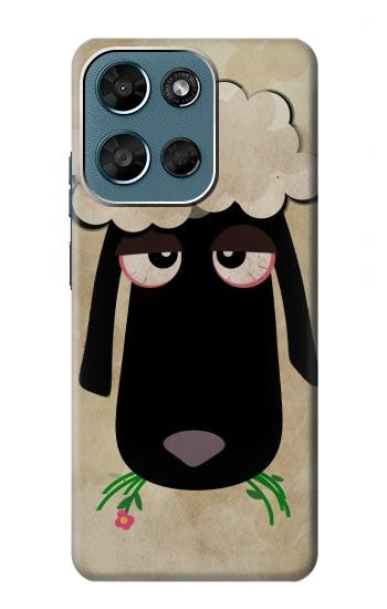 S2826 Cute Cartoon Unsleep Black Sheep Case For Motorola Moto G (2026), G Play (2026)