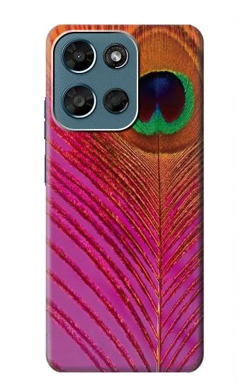 S3201 Pink Peacock Feather Case For Motorola Moto G (2026), G Play (2026)
