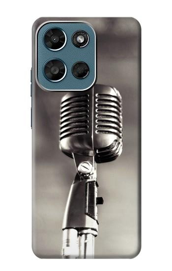 S3495 Vintage Microphone Case For Motorola Moto G (2026), G Play (2026)