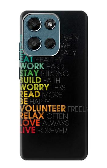 S3523 Think Positive Words Quotes Case For Motorola Moto G (2026), G Play (2026)