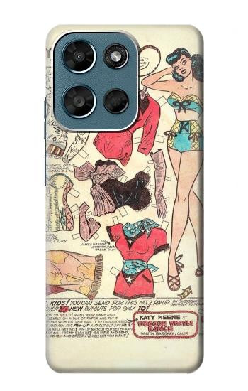 S3820 Vintage Cowgirl Fashion Paper Doll Case For Motorola Moto G (2026), G Play (2026)
