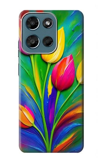 S3926 Colorful Tulip Oil Painting Case For Motorola Moto G (2026), G Play (2026)