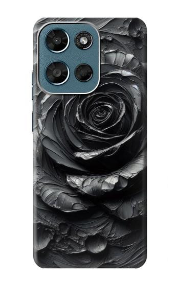 S3969 Black Rose Hard Brush Stroke Case For Motorola Moto G (2026), G Play (2026)