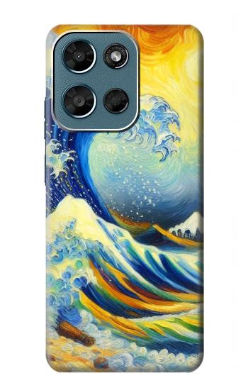 S4005 Oil Color Painting Great Waves Case For Motorola Moto G (2026), G Play (2026)