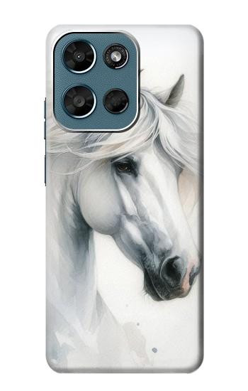 S4025 White Horse Painting Case For Motorola Moto G (2026), G Play (2026)