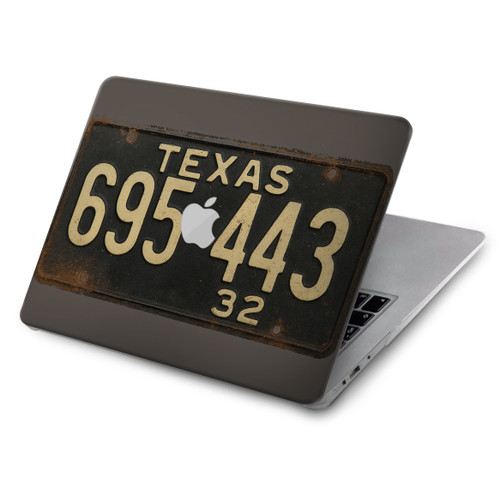 S4061 Vintage Texas Car License Plate Hard Case For MacBook Pro Retina 13″ - A1425, A1502