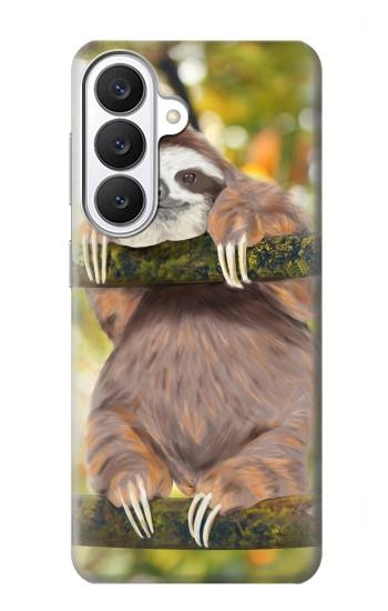 S3138 Cute Baby Sloth Paint Case For Samsung Galaxy S26