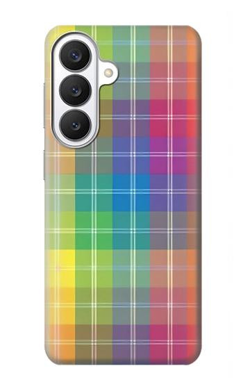 S3942 LGBTQ Rainbow Plaid Tartan Case For Samsung Galaxy S26