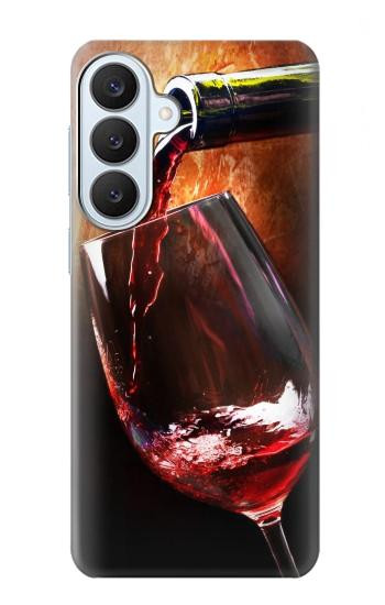 S2396 Red Wine Bottle And Glass Case For Samsung Galaxy S26 Plus