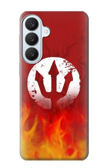 S2803 Fire Red Devil Spear Symbol Case For Samsung Galaxy S26 Plus