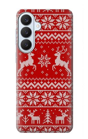 S2835 Christmas Reindeer Knitted Pattern Case For Samsung Galaxy S26 Plus
