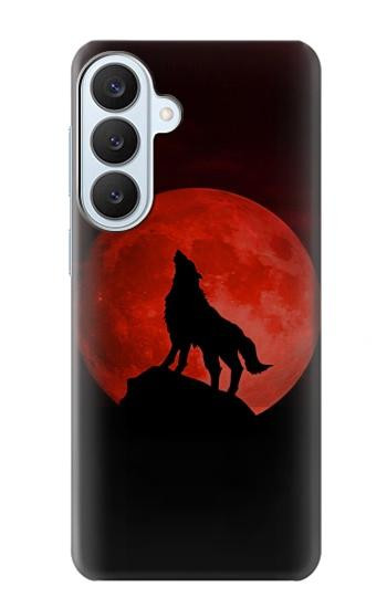 S2955 Wolf Howling Red Moon Case For Samsung Galaxy S26 Plus