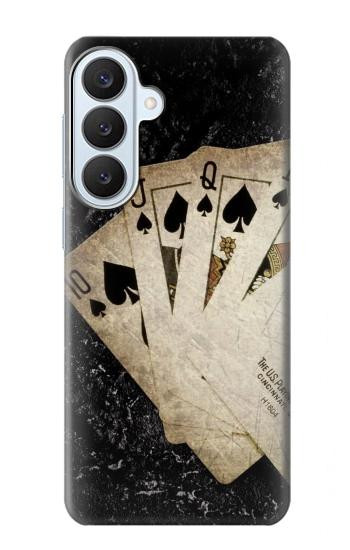 S3231 Vintage Royal Straight Flush Cards Case For Samsung Galaxy S26 Plus