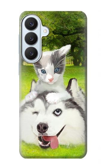 S3795 Kitten Cat Playful Siberian Husky Dog Paint Case For Samsung Galaxy S26 Plus