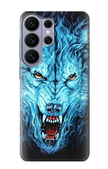 S0752 Blue Fire Grim Wolf Case For Samsung Galaxy S26 Ultra