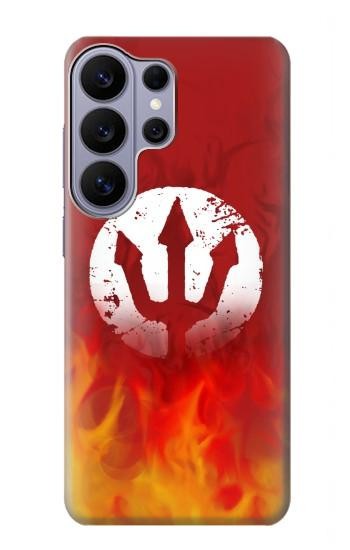 S2803 Fire Red Devil Spear Symbol Case For Samsung Galaxy S26 Ultra