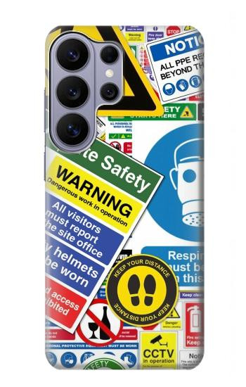 S3960 Safety Signs Sticker Collage Case For Samsung Galaxy S26 Ultra