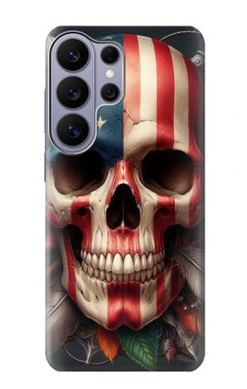 S4015 Skull American Flag Case For Samsung Galaxy S26 Ultra